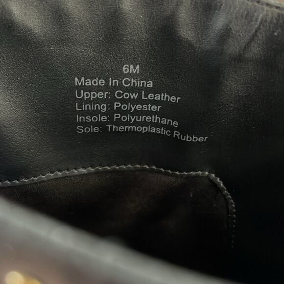 Gibson Latimer Black Leather Studded Over The Knee Boots Size 6 NWOT - Picture 7 of 8